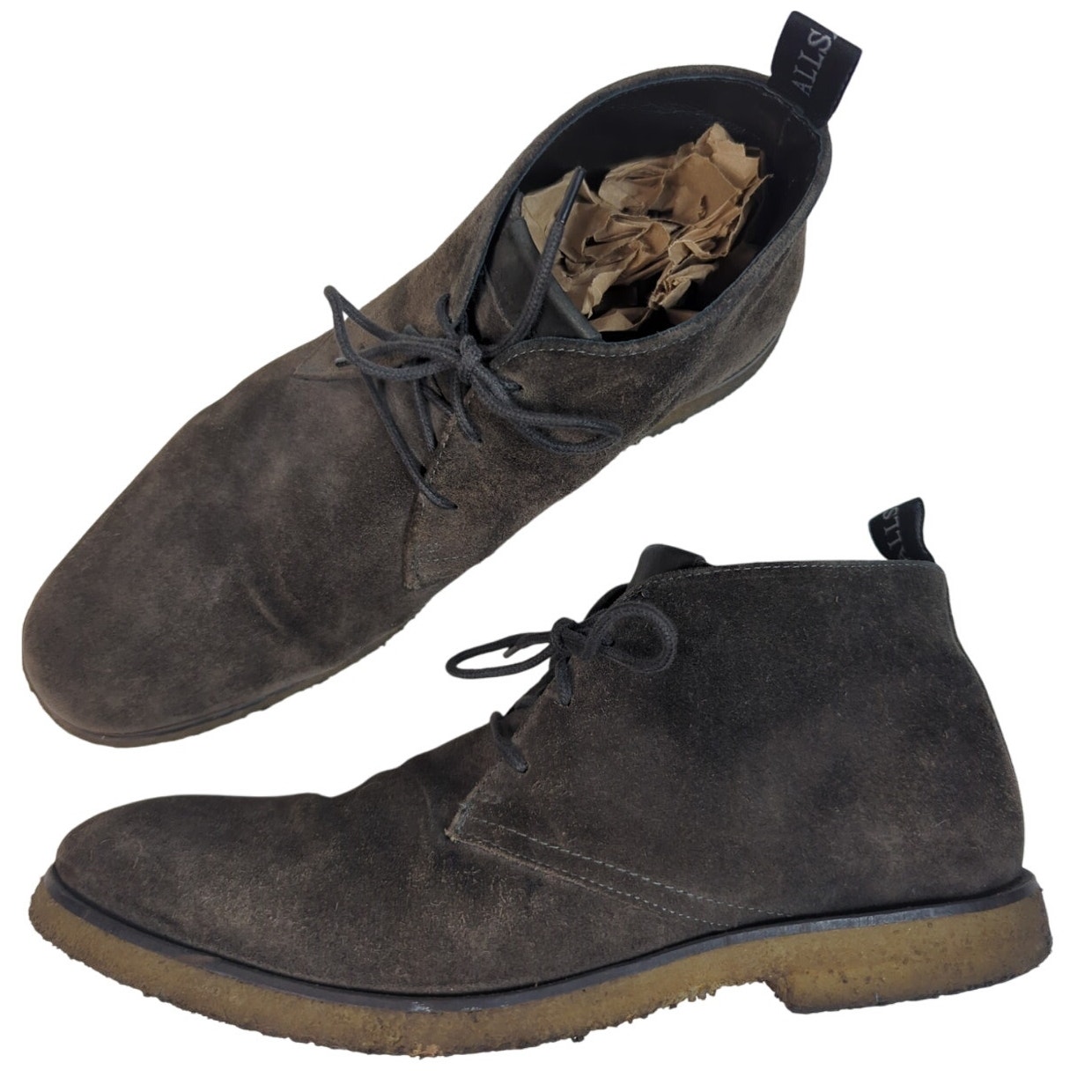 Allsaints Luke Suede Desert Boot Lace Up Mens 10 Eu 43